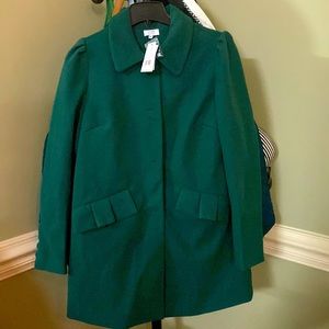 Green pea coat. BNWT